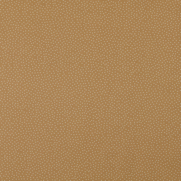 Baumwolle Popeline fabrik Punkte Beige
