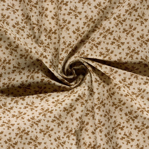 Linen Look fabric Beige digital printed 