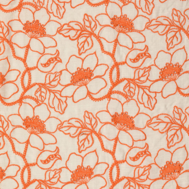  tissu fleurs blanc