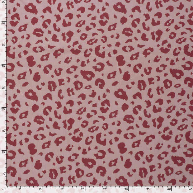 Flannel fabric Leopards Light Pink