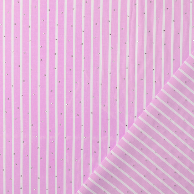 Woven Polyester fabric Light Pink yarn dyed 