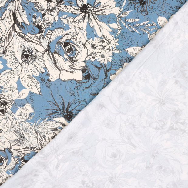 Twill fabric Flowers digital printed 