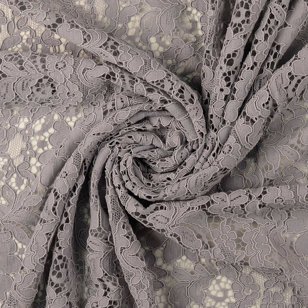 Lace fabric Light Grey matte 