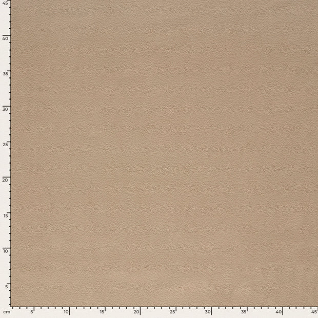 Fleece fabrik Uni Beige