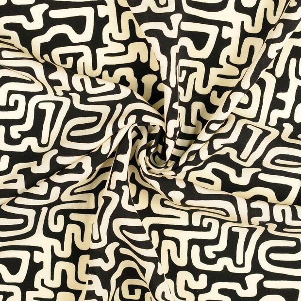 Viscose Poplin fabrik schwarz 