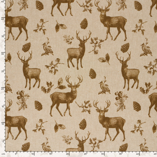 Linen Look fabric Deer Beige