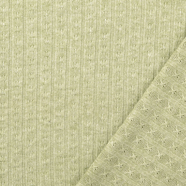 Heavy Knit fabrik Altes Grün Lurex 