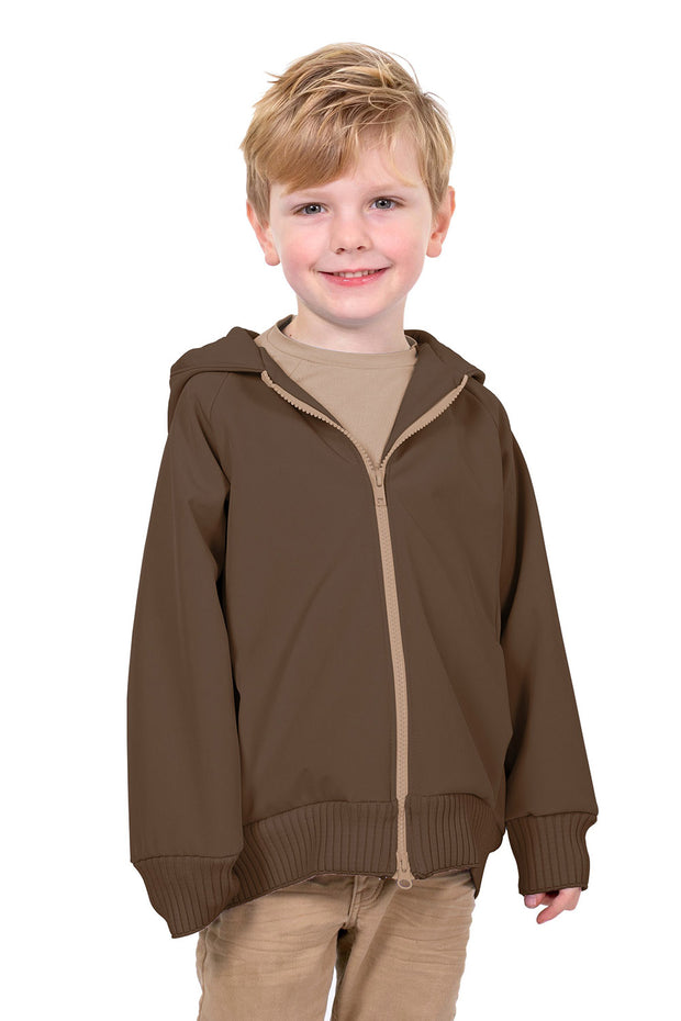 Softshell tissu Unicolore Marron Foncé