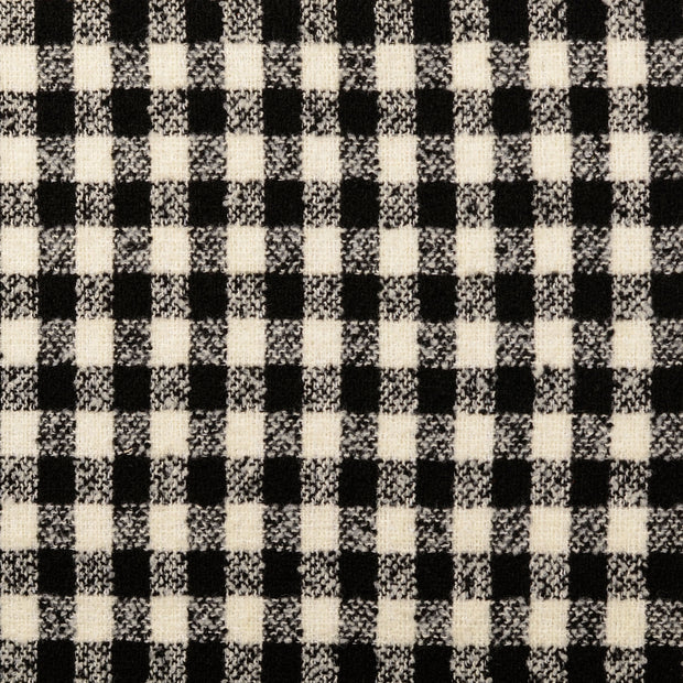 Chiffon en laine tissu Carreaux noir