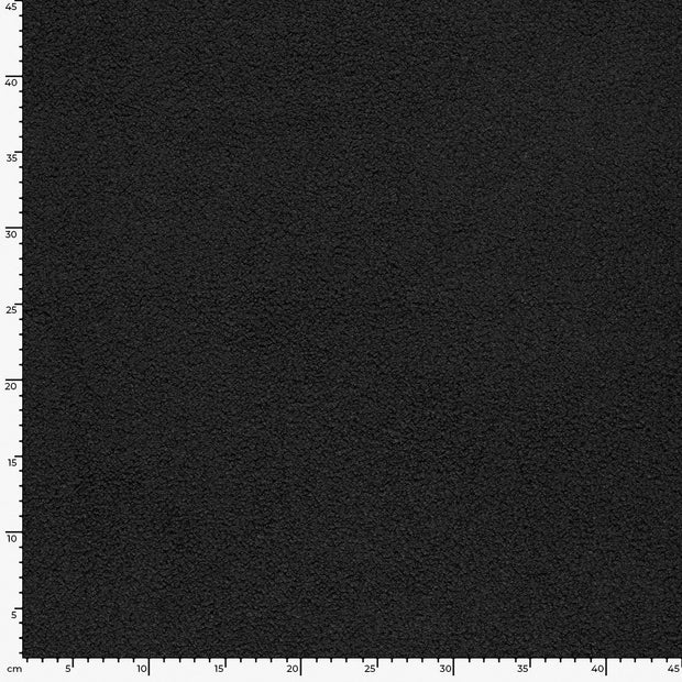 Teddy fabric Unicolour Black