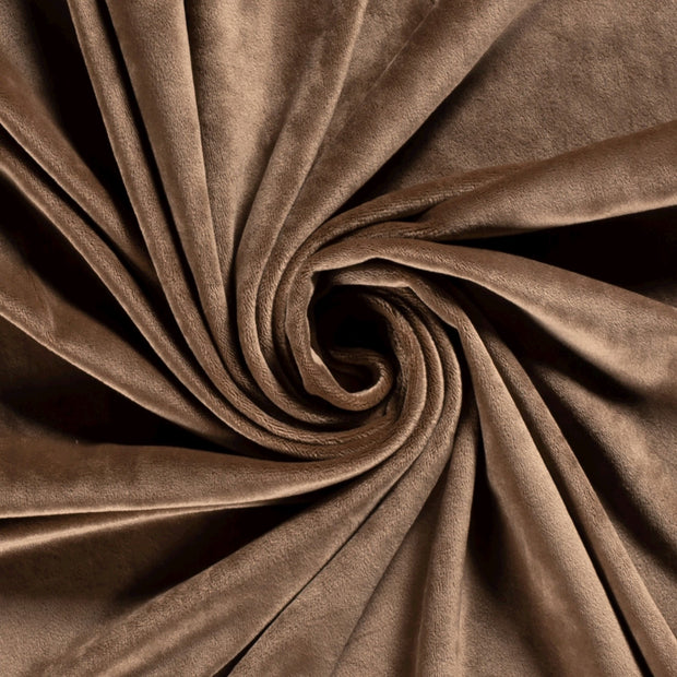Velours tissu Unicolore Camel