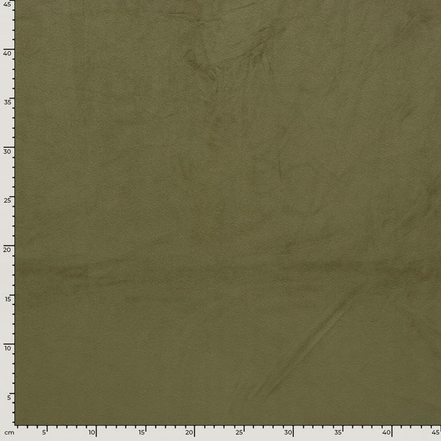 Supersoft Velvet fabric Unicolour Khaki Green