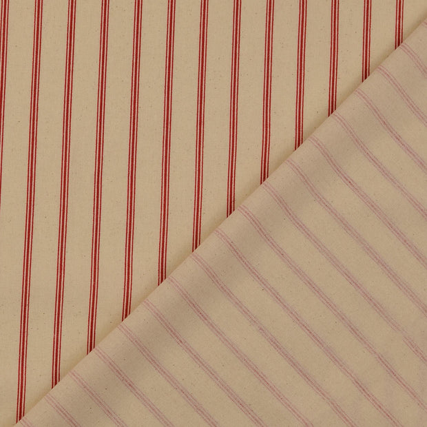 Cretonne tissu rayures 