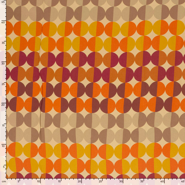 Viscose Satin fabrik Geometrisch Kamel