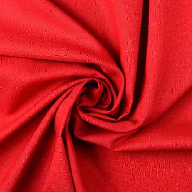 Lin tissu Rouge mat 
