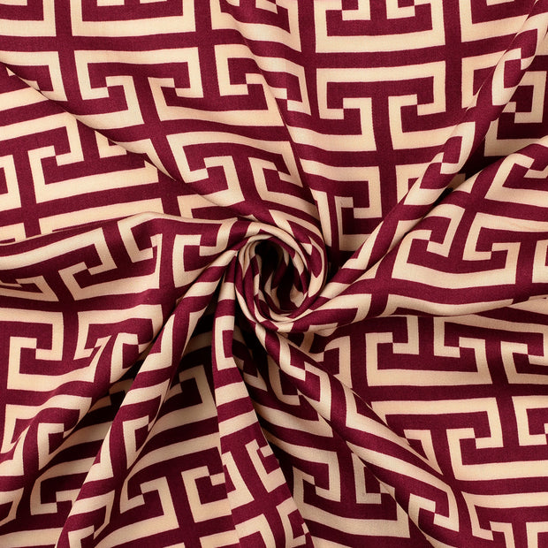 Viscose Satin tissu bordeaux 