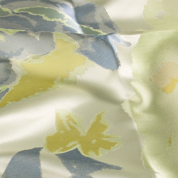 Jacquard fabrik Blumen Lime Grün