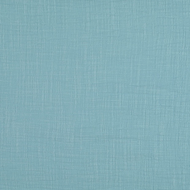 double gaze tissu Unicolore Bleu bébé
