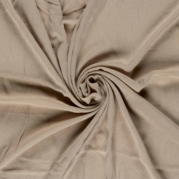 Krepp fabrik Taupe Lurex 
