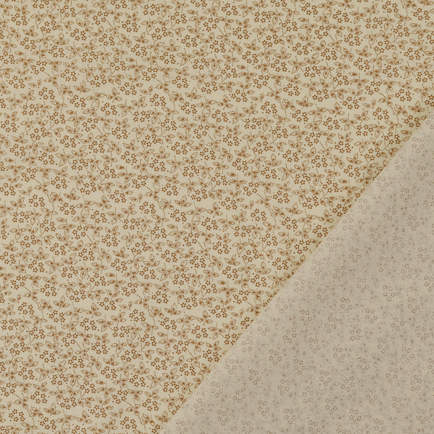 Baumwolle Popeline fabrik Beige bedruckt 