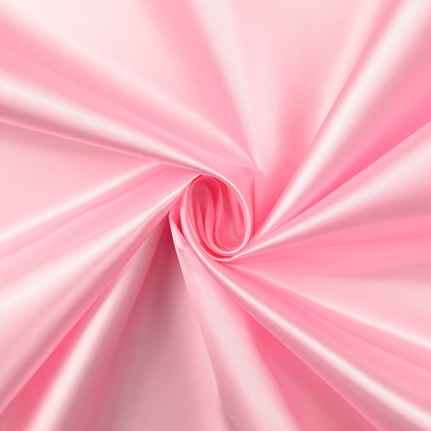 Satin tissu Rose clair scintillant 