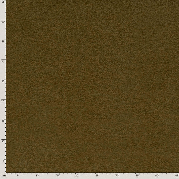 Fleece fabric Melange Khaki Green