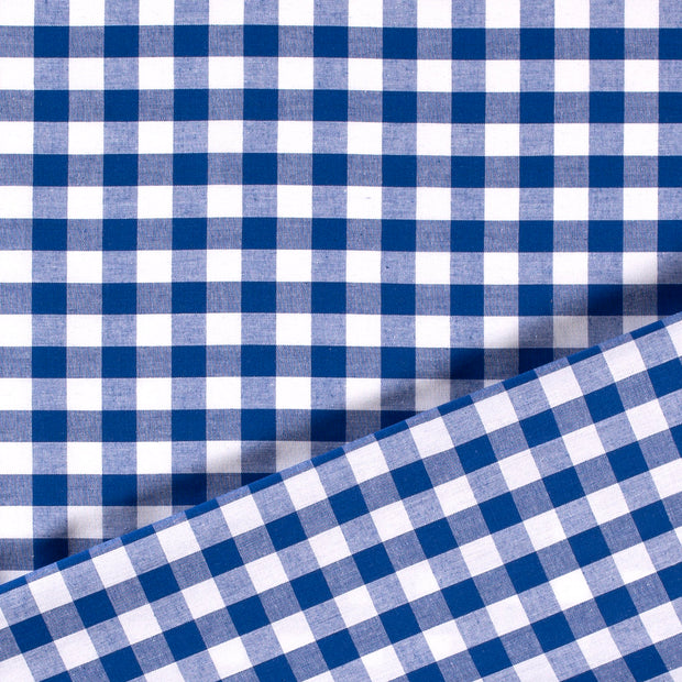 Popeline de Coton tissu Cobalt fil teint 