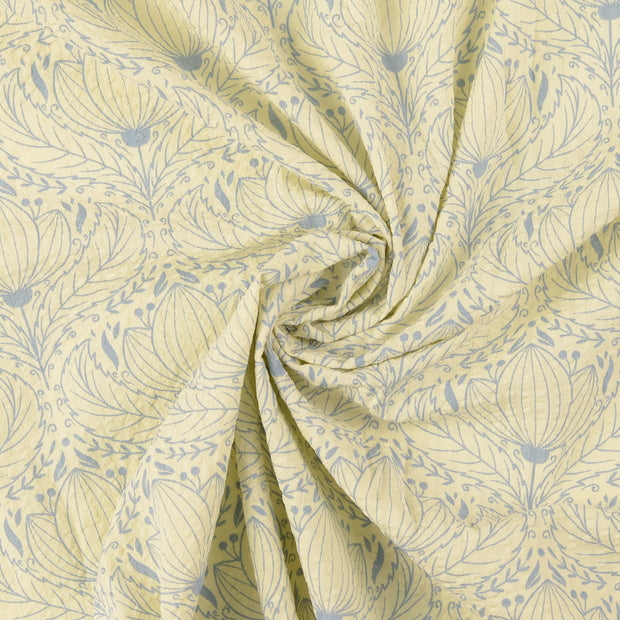Seersucker tissu Bleu clair 