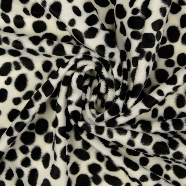 Velours tissu Blanc imprimé 