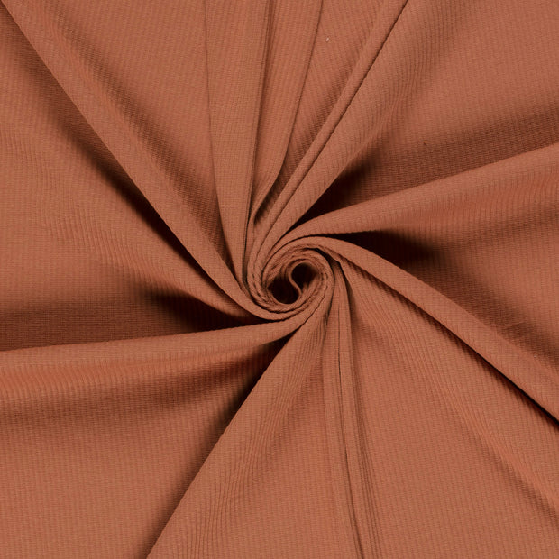 Rib Jersey tissu Bois Rouge 