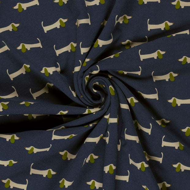  fabric Navy printed 