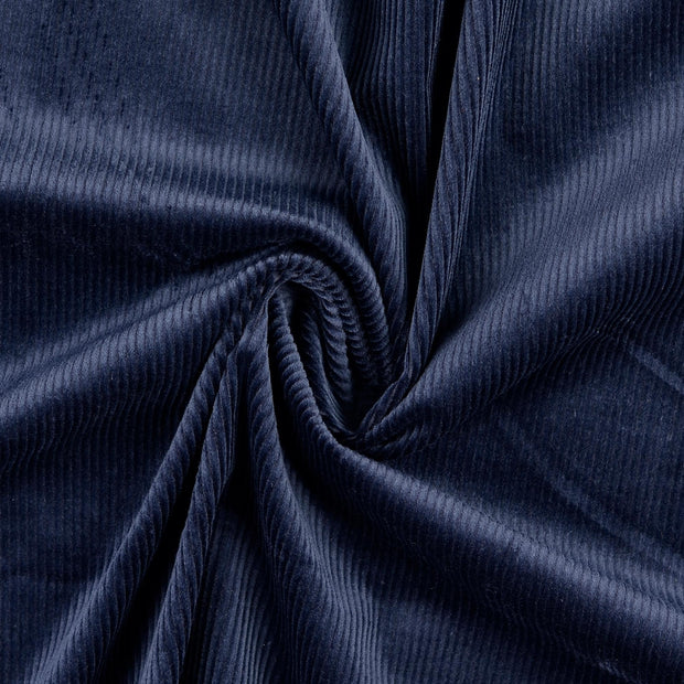 Velours Côtelé 4.5w tissu Bleu Marine 