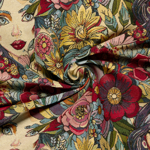 Gobelin tissu Rouge jacquard 