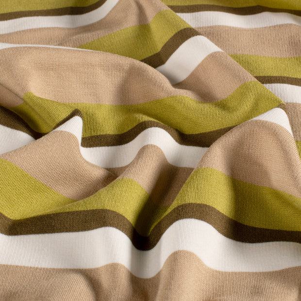 Punta di Roma fabric Stripes Lime Green