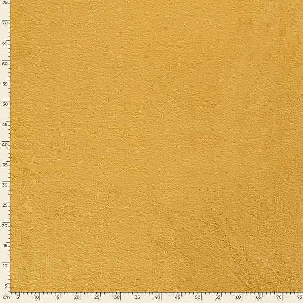 Bamboo Fleece fabric Unicolour Oker