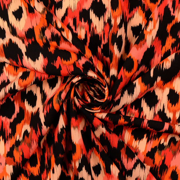 Popeline de Viscose tissu rouge 