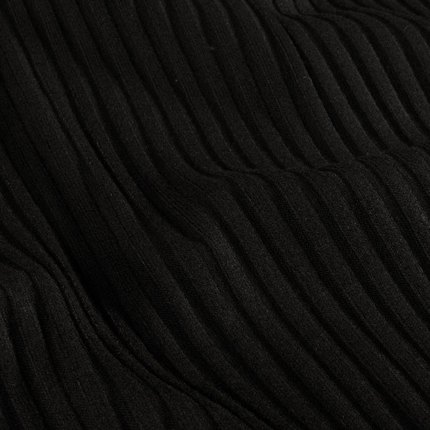 Rib Jersey fabrik Uni Schwarz