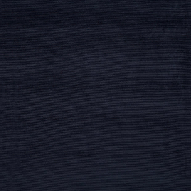 Nicky Velours Rib tissu Unicolore Bleu Marine