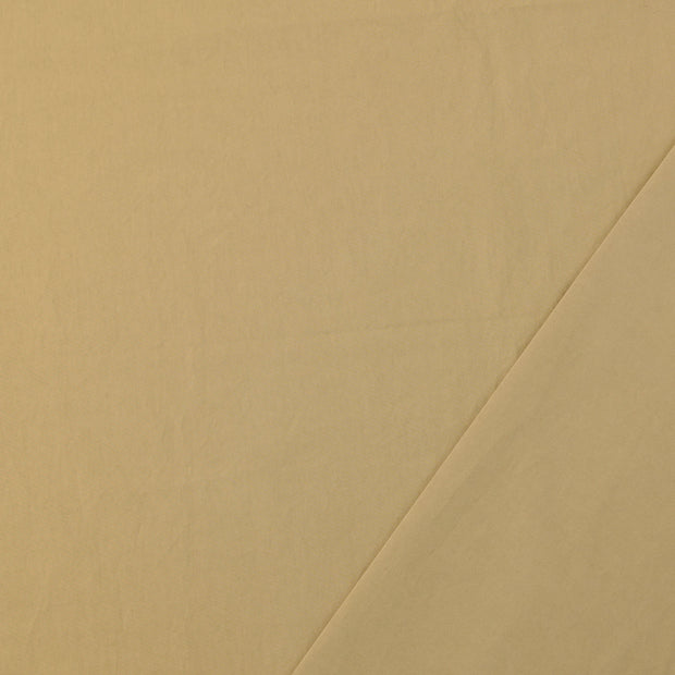 Popeline de Coton tissu beige Pré-lavé 