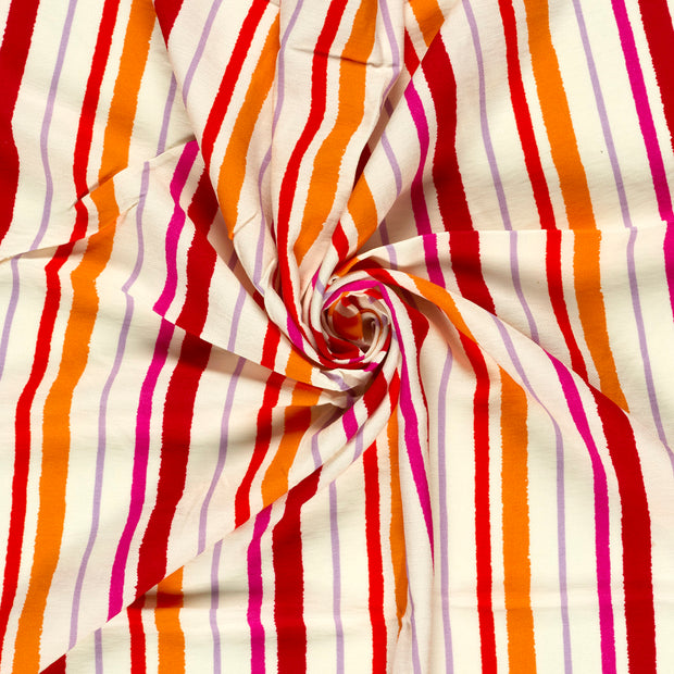 Viscose Nylon Crepe fabrik Orange bedruckt 