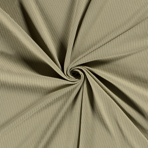 Knitted Waffle fabric Olive Green 