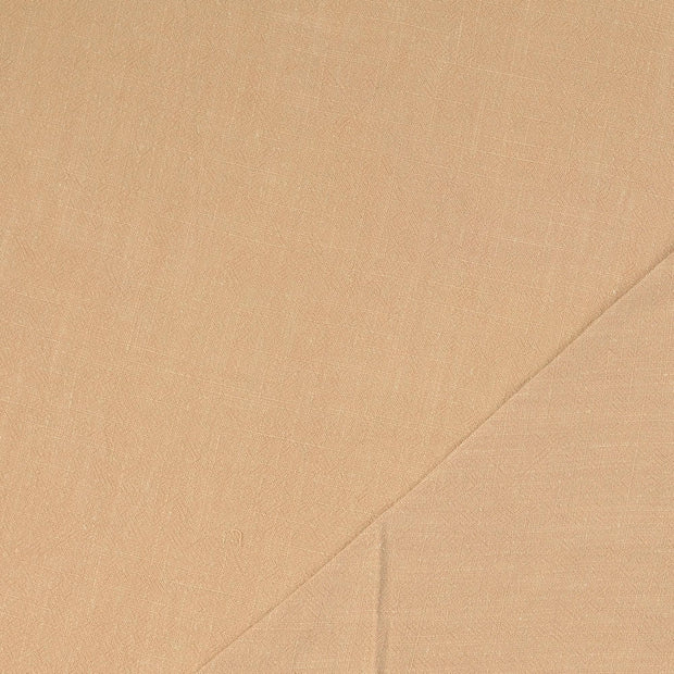 Viscose Lin Chaine et Trame tissu Camel slub 