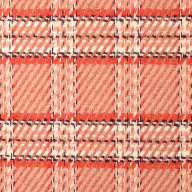 Mantel Wool Touch fabric Checks Old Pink