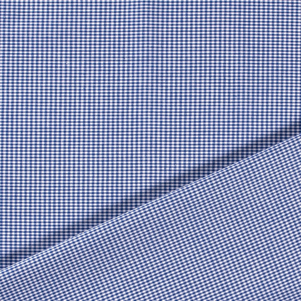 Popeline de Coton tissu Cobalt fil teint 