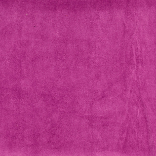 Velours fabrik Uni fuchsia
