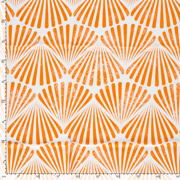 Bambus Poplin fabrik Muscheln Orange