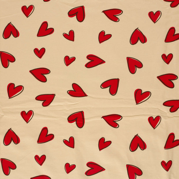 French Terry fabric Beige matte 