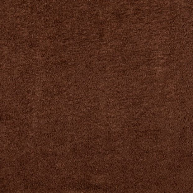 Wellness Fleece fabrik Dunkelbraun weich 