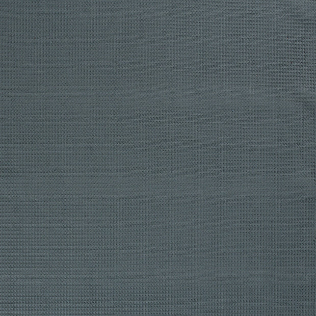 Waffle piqué fabric Steel Blue matte 