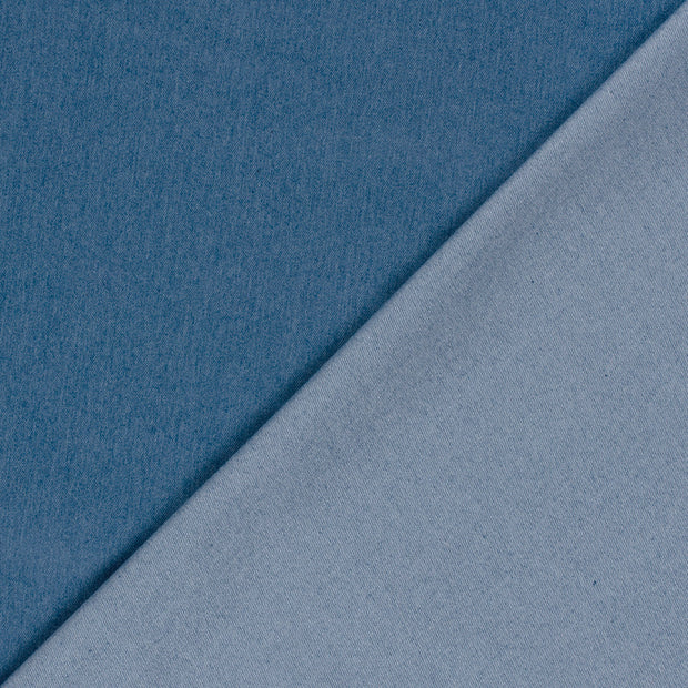 Denim Stretch tissu Unicolore Pré-lavé 